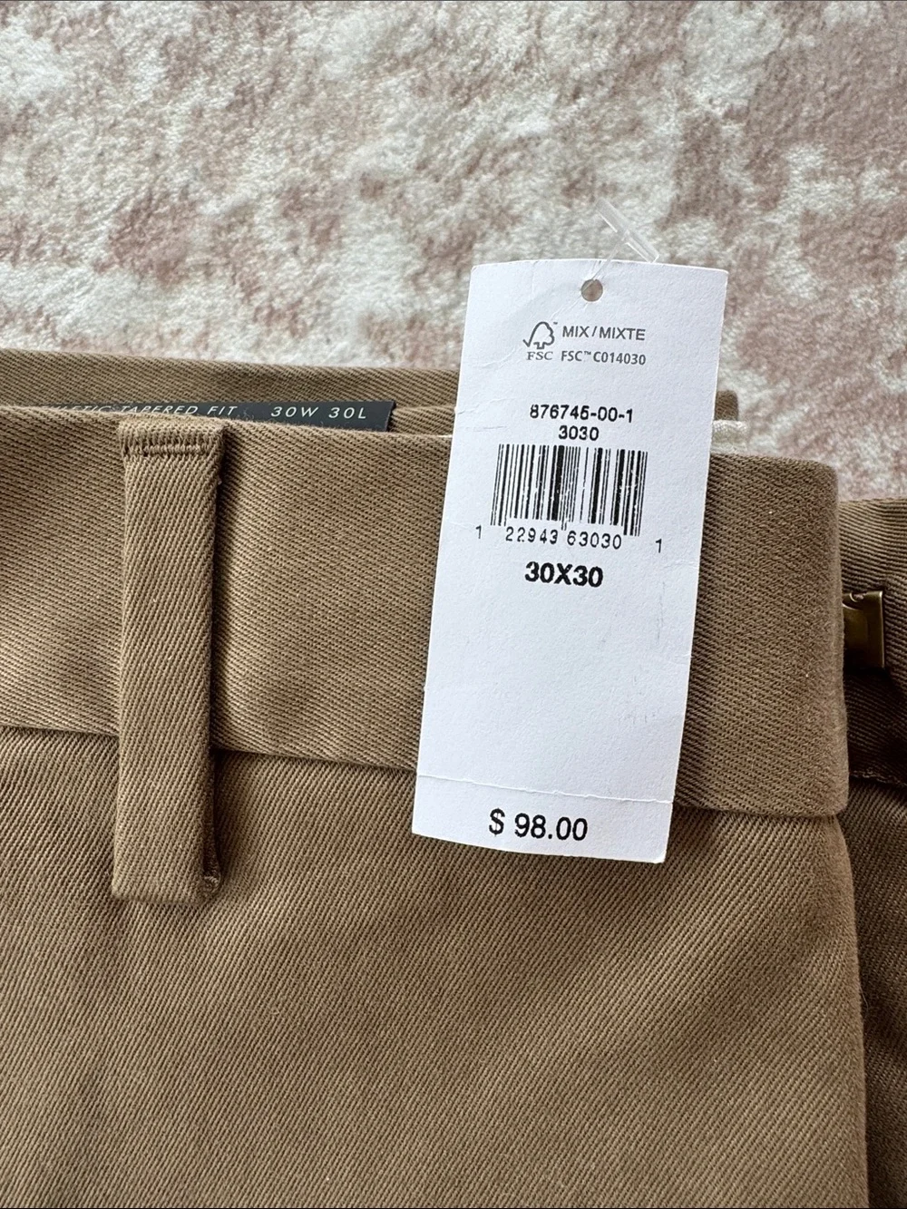 Banana Republic Olive Brown rapid movement Chino Mason athletic tapered fit